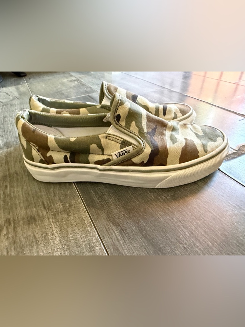 Vans Classic Slip-On Camo Sneakers - Woodland Camouflage - Women’s 7 / Men’s 5.5 - Picture 7 of 8